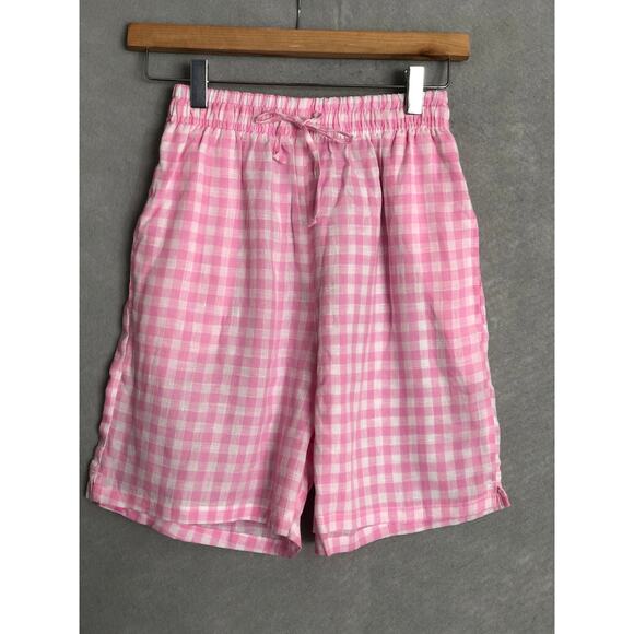 Frankies Bikinis Pants - Frankies Bikinis Lou Gingham Shorts Women's Small Pink Pinic NEW